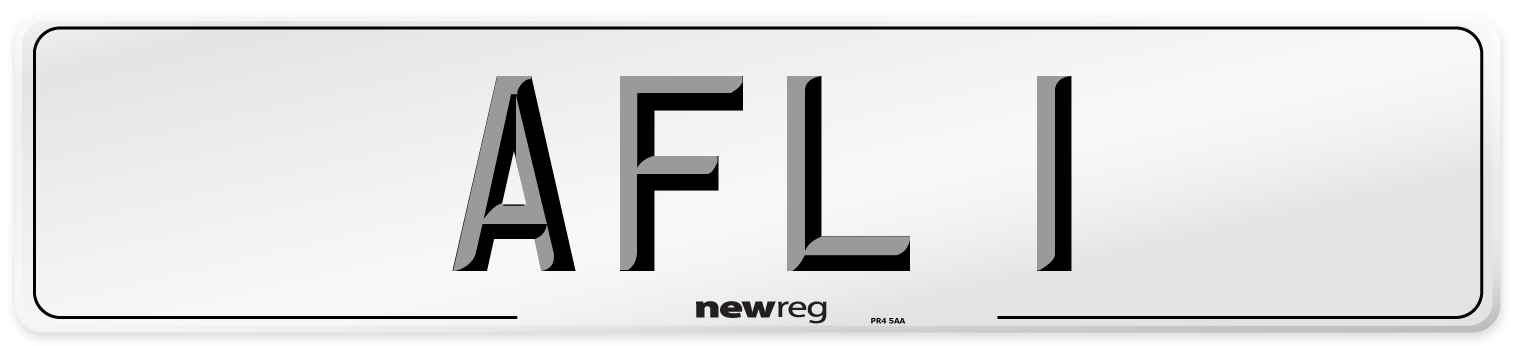AFL 1 Number Plate from New Reg